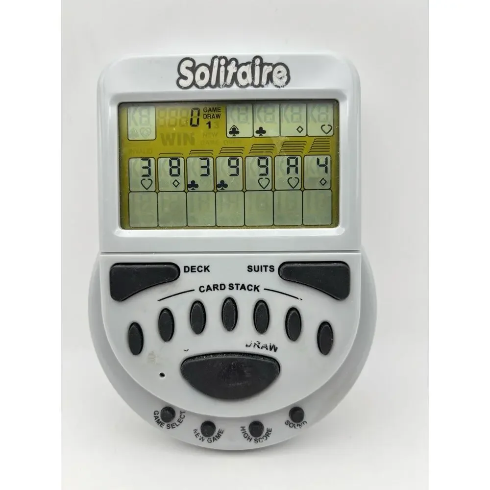 Big Mega Screen Solitaire 77803 Classic Electronic Handheld Game Tested Works